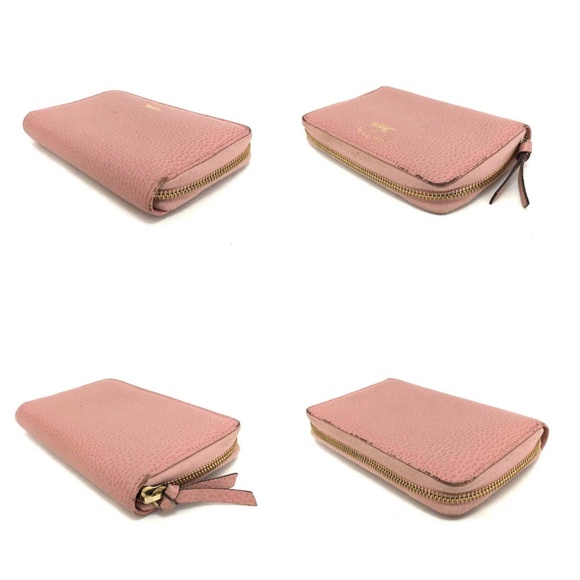 Gucci Pink Zip Around Leather Wallet - Picture 6 of 8